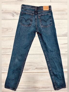 Levi's Dark Blue High-Rise Straight Jeans